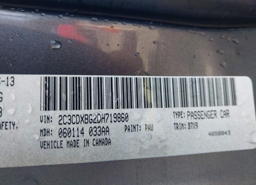 Photo 9 of 2013 Dodge Charger SE (VIN 2C3CDXBG2DH719860)