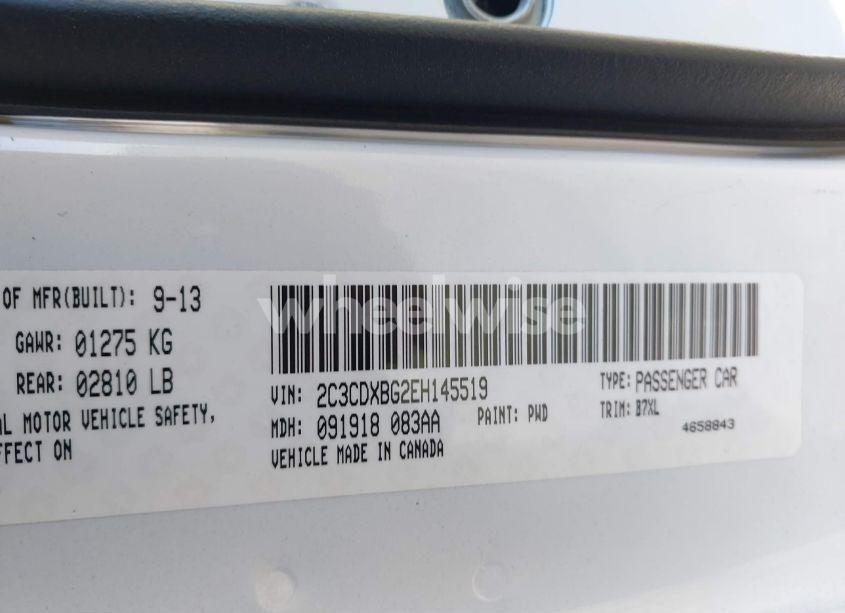 Photo 9 of 2014 Dodge Charger SE (VIN 2C3CDXBG2EH145519)