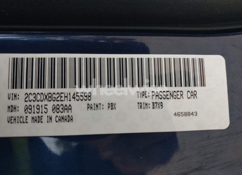 Photo 9 of 2014 Dodge Charger SE (VIN 2C3CDXBG2EH145598)