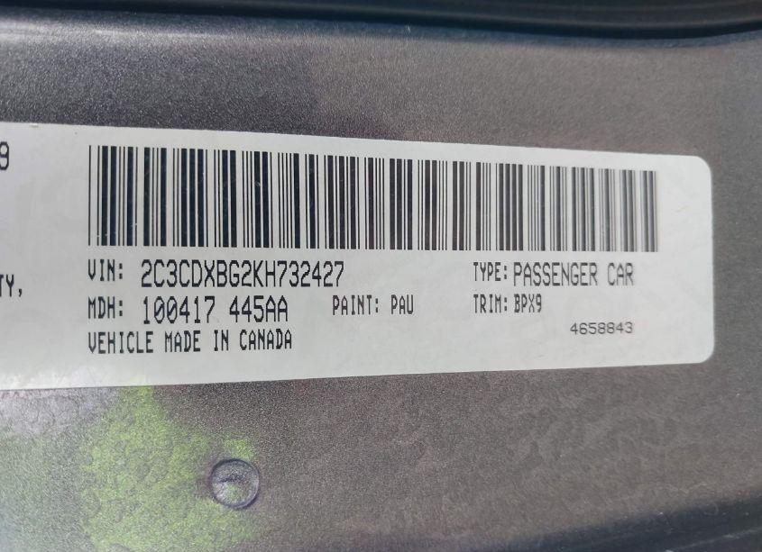 Photo 9 of 2019 Dodge Charger SXT RWD (VIN 2C3CDXBG2KH732427)
