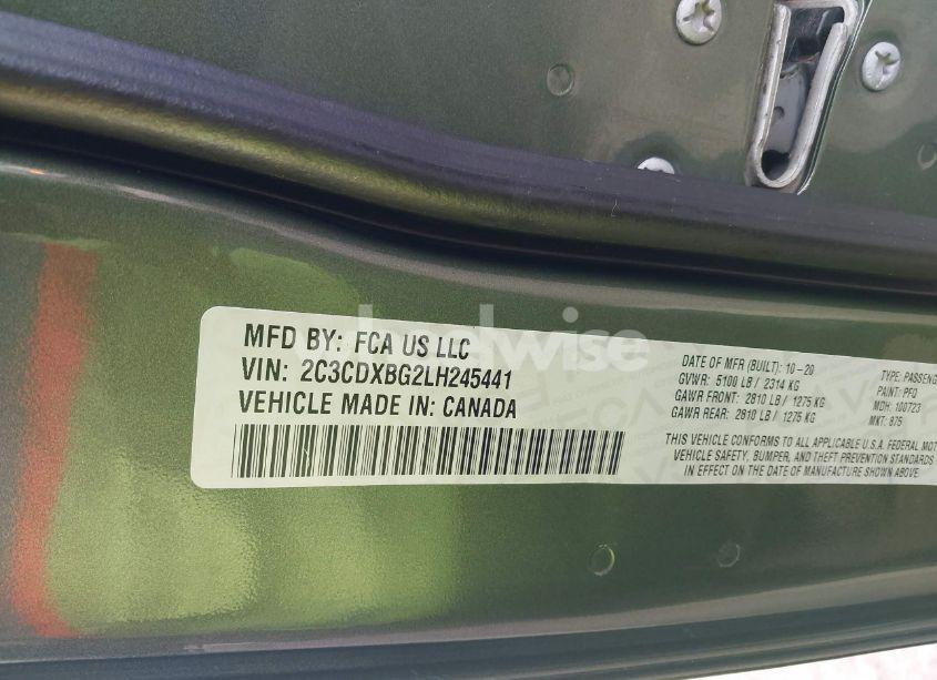 Photo 9 of 2020 Dodge Charger SXT RWD (VIN 2C3CDXBG2LH245441)