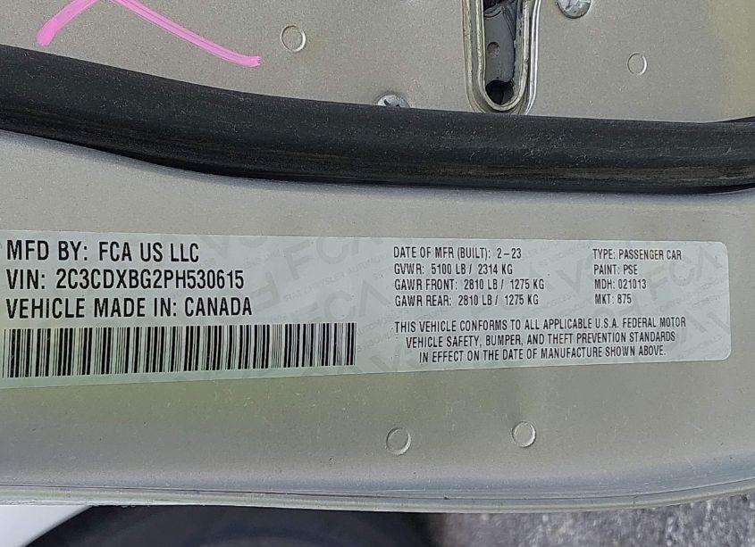 Photo 9 of 2023 Dodge Charger SXT (VIN 2C3CDXBG2PH530615)