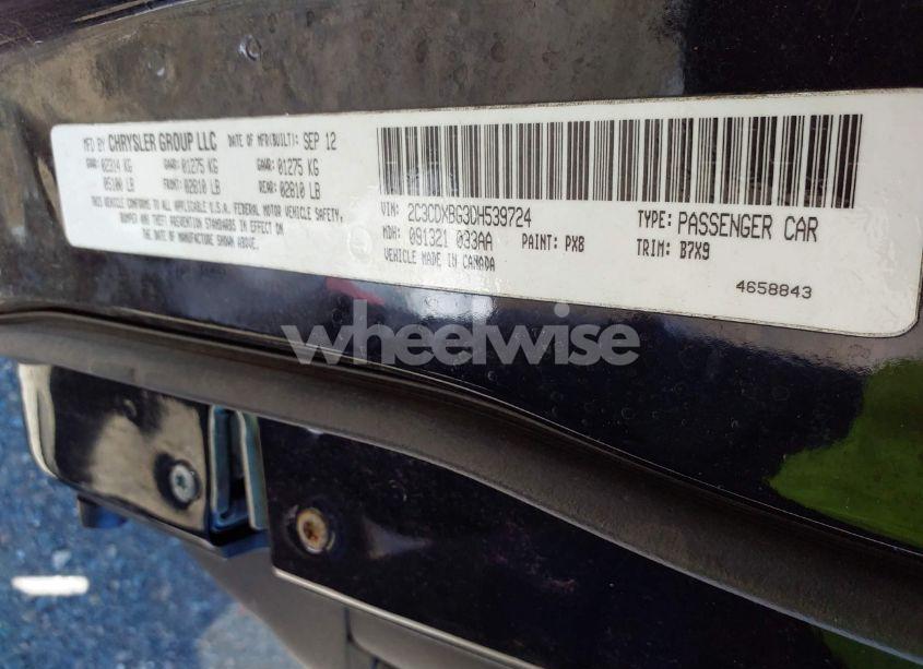 Photo 9 of 2013 Dodge Charger SE (VIN 2C3CDXBG3DH539724)