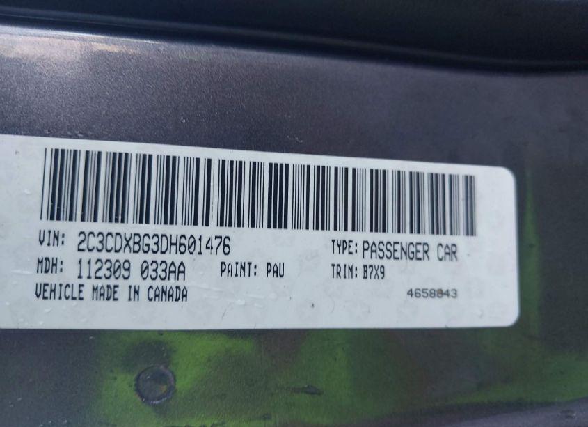 Photo 9 of 2013 Dodge Charger (VIN 2C3CDXBG3DH601476)