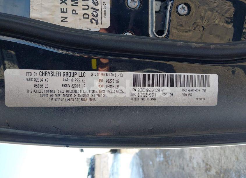 Photo 9 of 2014 Dodge Charger SE (VIN 2C3CDXBG3EH172079)