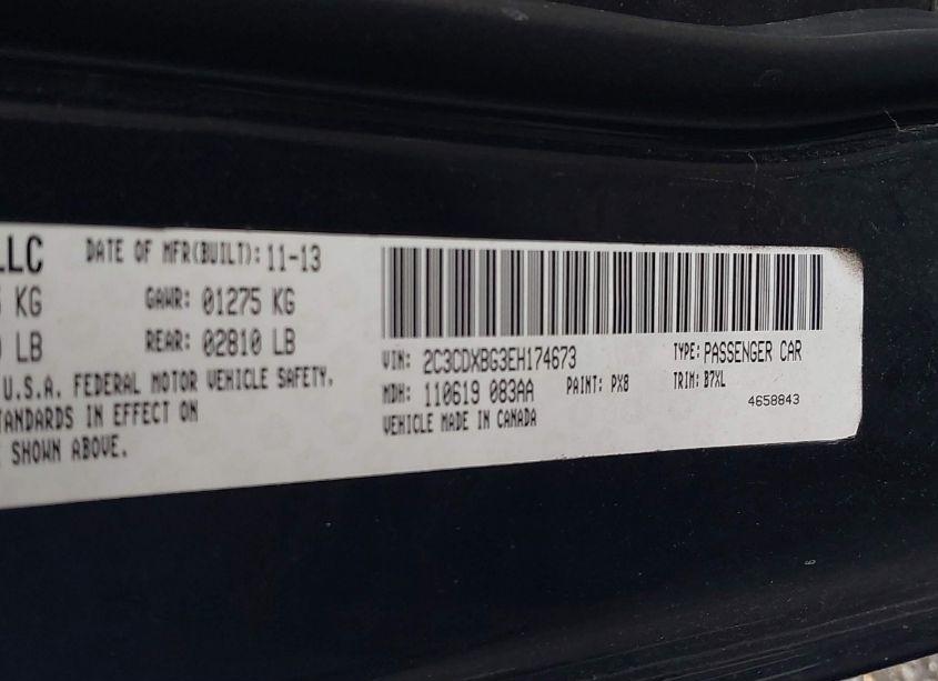 Photo 9 of 2014 Dodge Charger SE (VIN 2C3CDXBG3EH174673)