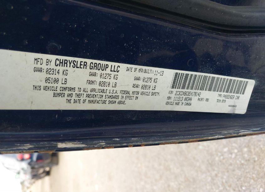 Photo 9 of 2014 Dodge Charger SE (VIN 2C3CDXBG3EH178142)