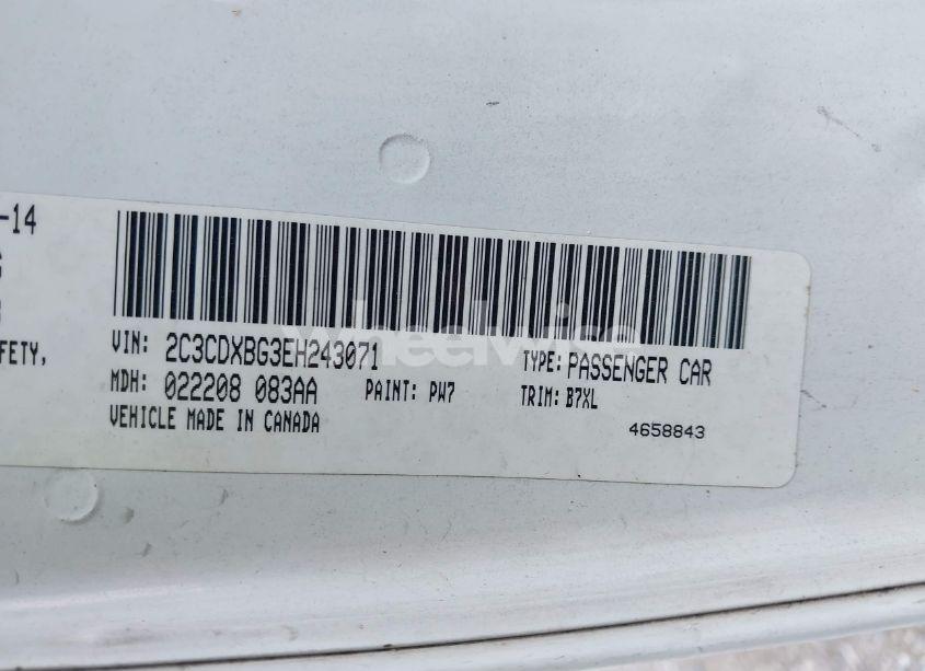 Photo 9 of 2014 Dodge Charger SE (VIN 2C3CDXBG3EH243071)