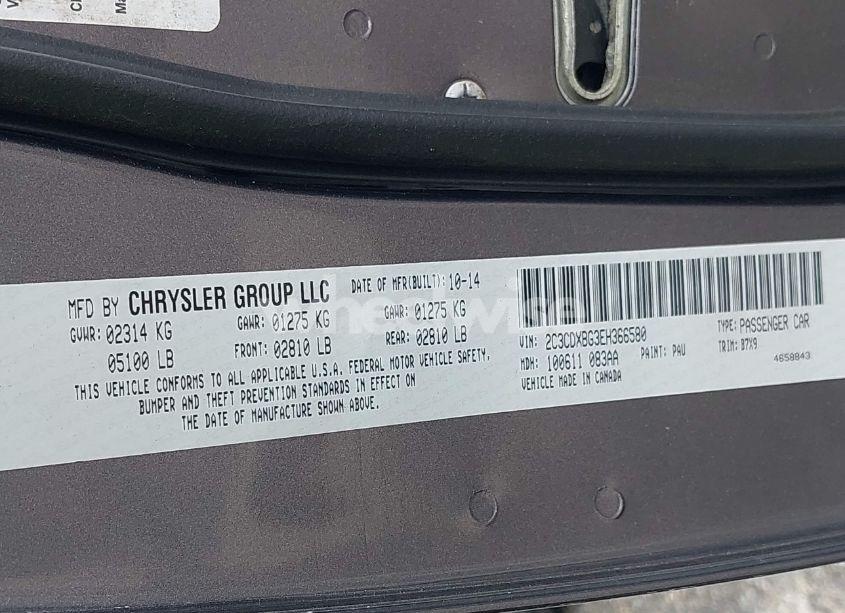 Photo 9 of 2014 Dodge Charger SE (VIN 2C3CDXBG3EH366580)