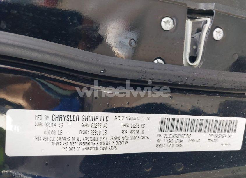 Photo 9 of 2015 Dodge Charger SE (VIN 2C3CDXBG3FH728702)