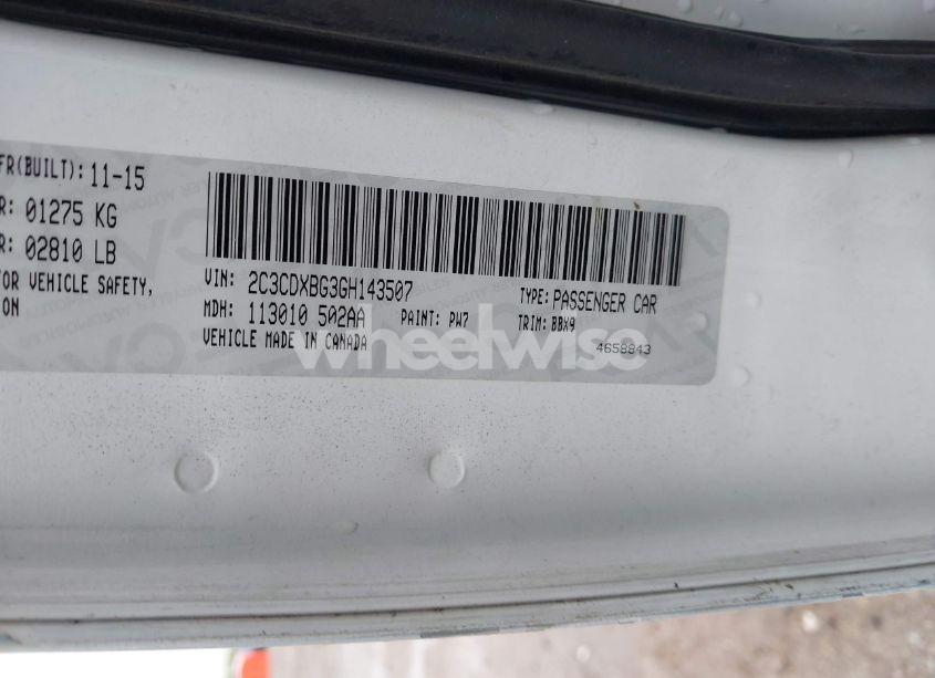 Photo 9 of 2016 Dodge Charger SE (VIN 2C3CDXBG3GH143507)