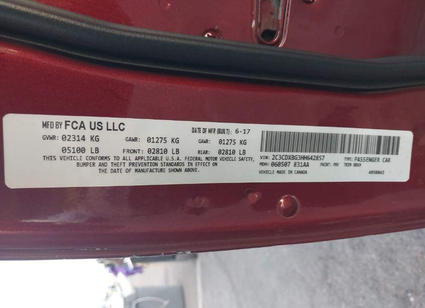 Photo 9 of 2017 Dodge Charger SE RWD (VIN 2C3CDXBG3HH642857)