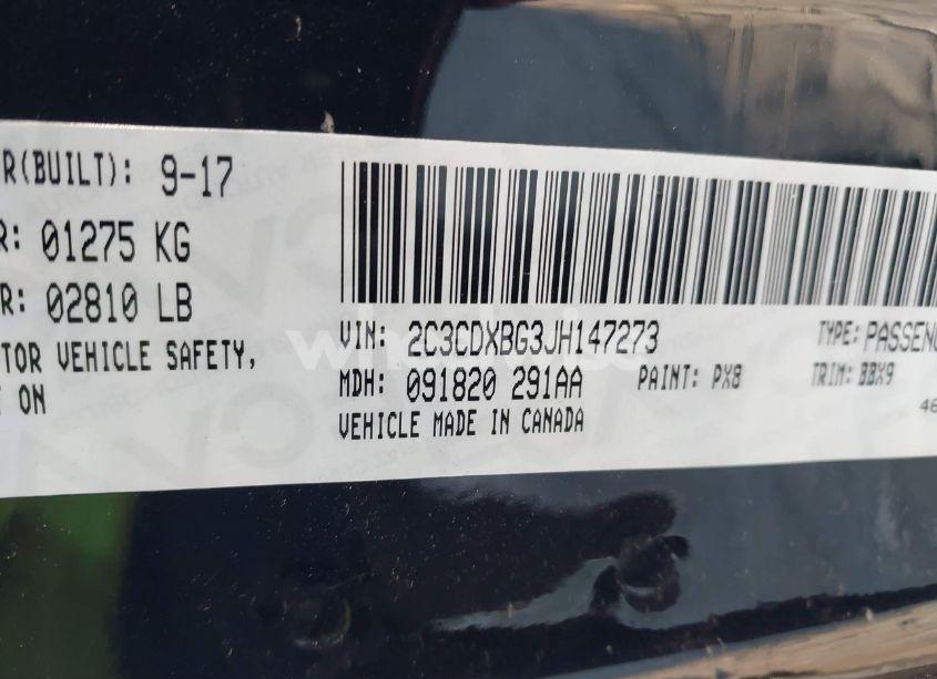 Photo 9 of 2018 Dodge Charger SXT RWD (VIN 2C3CDXBG3JH147273)