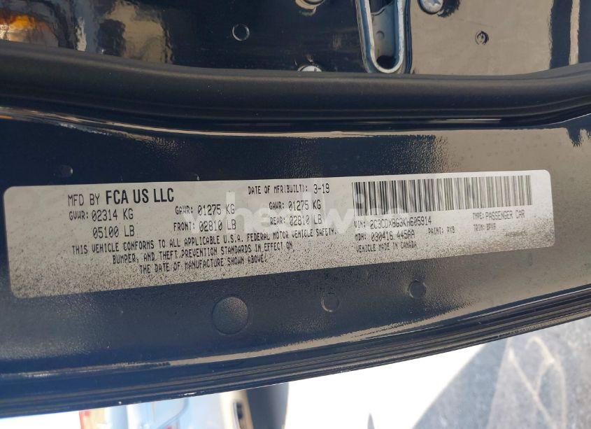 Photo 9 of 2019 Dodge Charger SXT RWD (VIN 2C3CDXBG3KH605914)