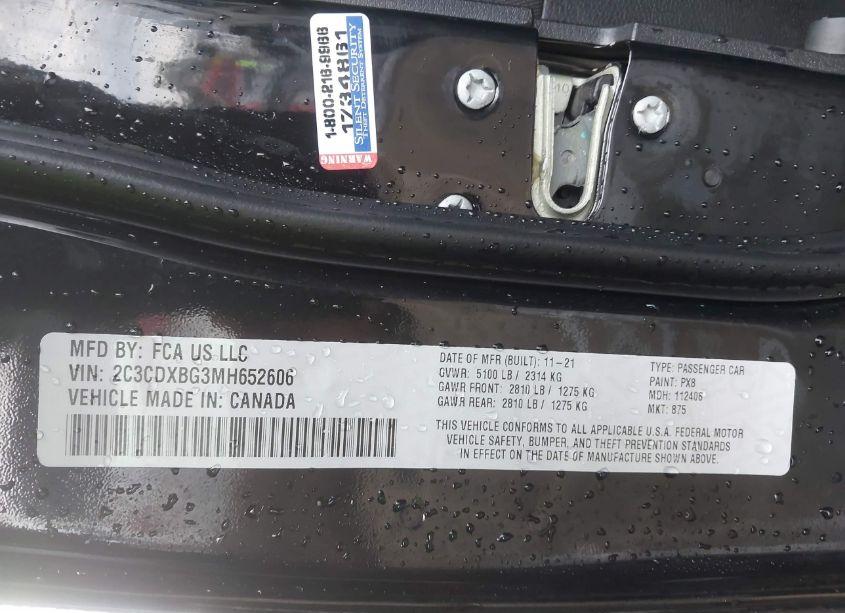 Photo 9 of 2021 Dodge Charger SXT RWD (VIN 2C3CDXBG3MH652606)