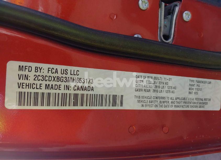 Photo 9 of 2021 Dodge Charger SXT RWD (VIN 2C3CDXBG3MH653173)