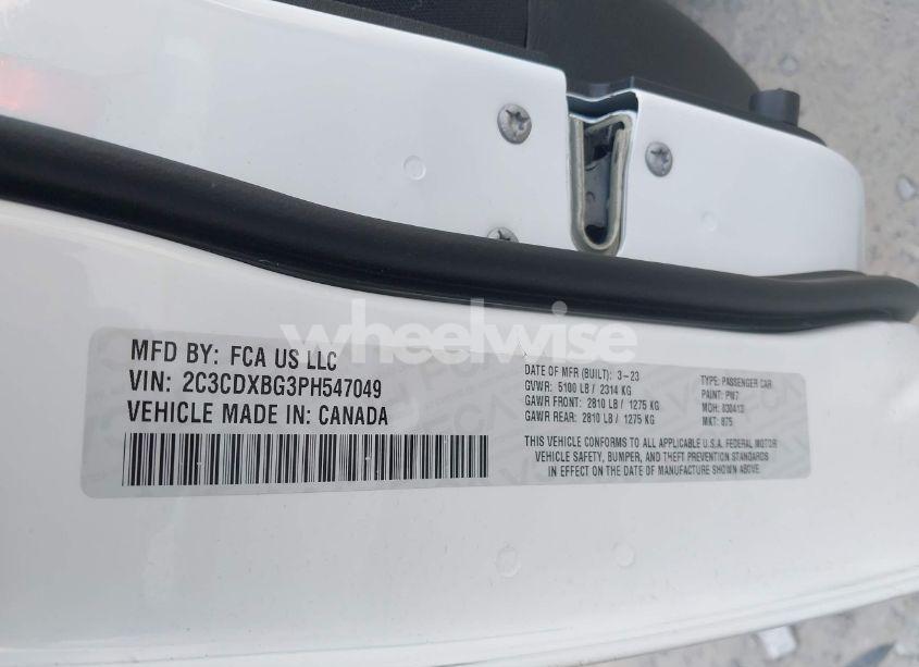 Photo 9 of 2023 Dodge Charger SXT (VIN 2C3CDXBG3PH547049)