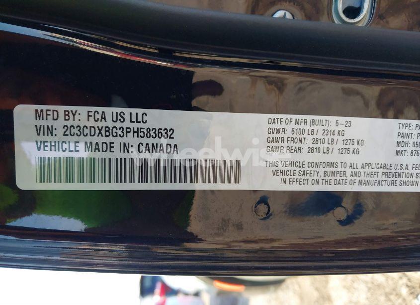 Photo 9 of 2023 Dodge Charger SXT (VIN 2C3CDXBG3PH583632)