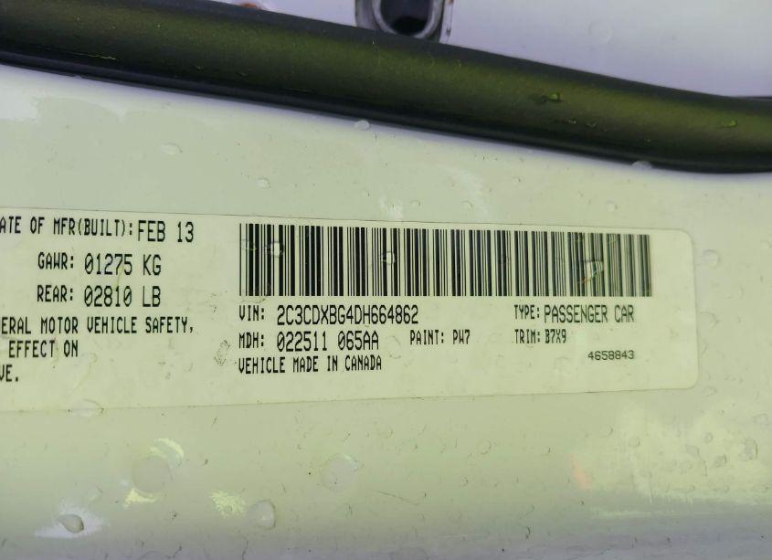 Photo 9 of 2013 Dodge Charger SE (VIN 2C3CDXBG4DH664862)