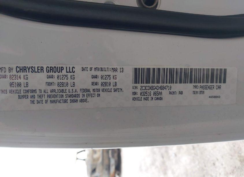 Photo 9 of 2013 Dodge Charger SE (VIN 2C3CDXBG4DH684710)