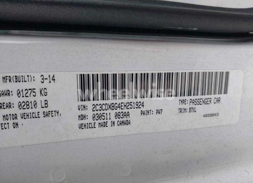 Photo 9 of 2014 Dodge Charger SE (VIN 2C3CDXBG4EH251924)