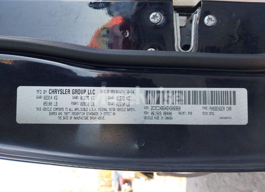 Photo 9 of 2014 Dodge Charger SE (VIN 2C3CDXBG4EH306968)