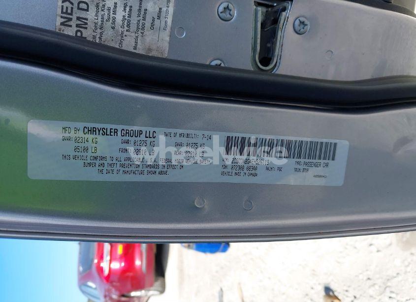 Photo 9 of 2014 Dodge Charger SE (VIN 2C3CDXBG4EH326119)