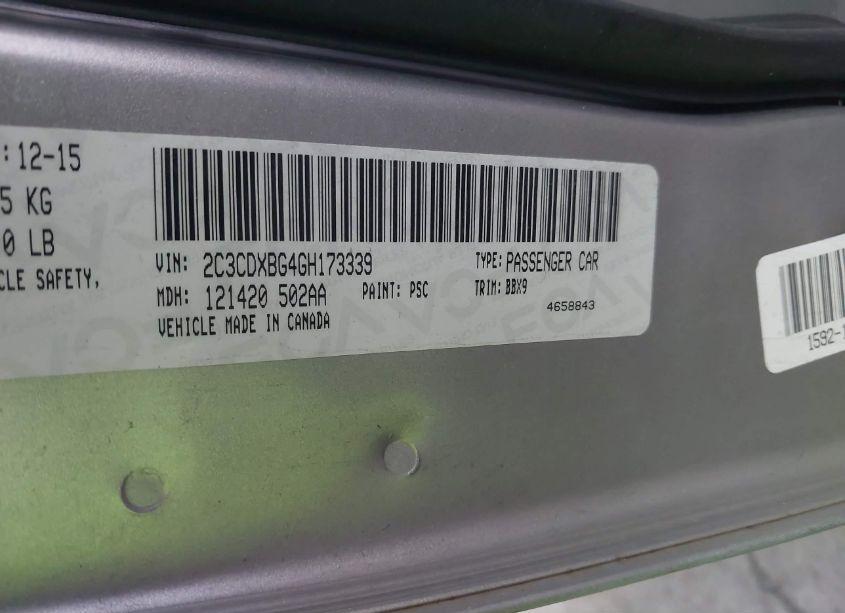 Photo 9 of 2016 Dodge Charger SE (VIN 2C3CDXBG4GH173339)