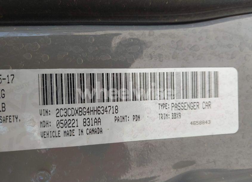 Photo 9 of 2017 Dodge Charger SE RWD (VIN 2C3CDXBG4HH634718)