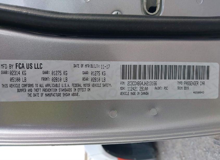 Photo 9 of 2018 Dodge Charger SXT RWD (VIN 2C3CDXBG4JH213166)