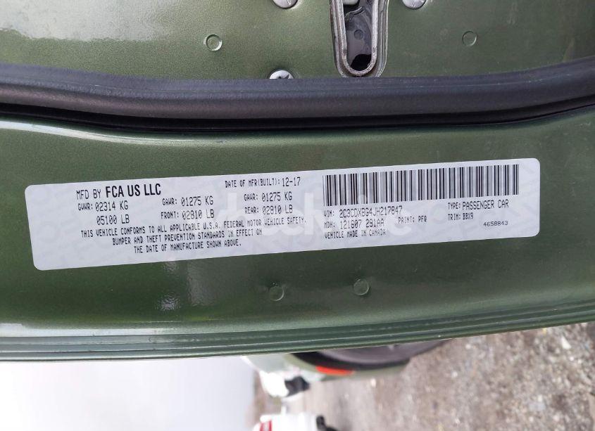 Photo 9 of 2018 Dodge Charger SXT (VIN 2C3CDXBG4JH217847)