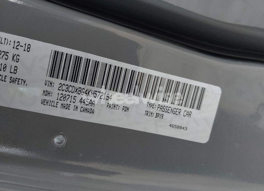 Photo 9 of 2019 Dodge Charger SXT RWD (VIN 2C3CDXBG4KH572194)