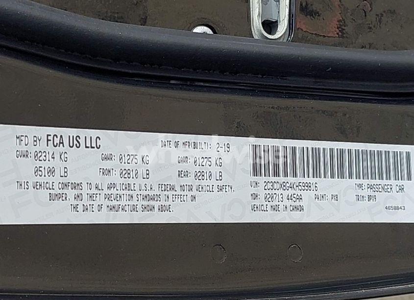 Photo 9 of 2019 Dodge Charger SXT RWD (VIN 2C3CDXBG4KH599816)