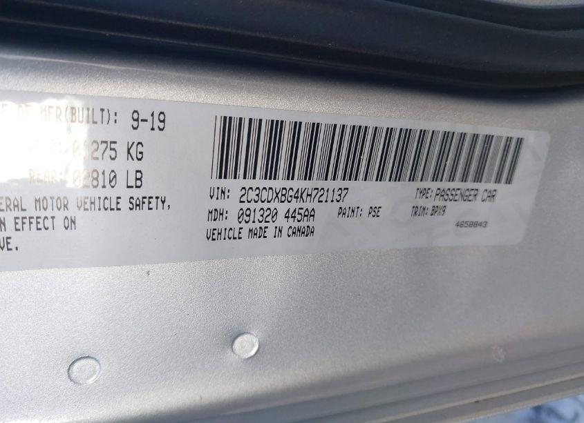 Photo 9 of 2019 Dodge Charger SXT RWD (VIN 2C3CDXBG4KH721137)