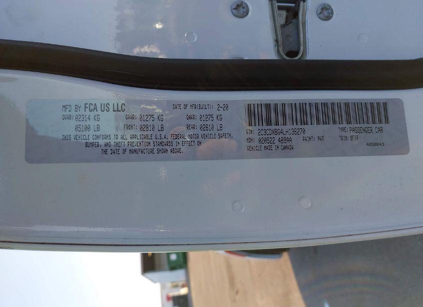 Photo 9 of 2020 Dodge Charger SXT RWD (VIN 2C3CDXBG4LH136270)