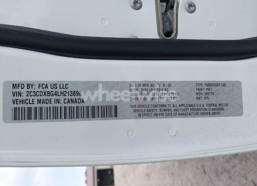 Photo 9 of 2020 Dodge Charger SXT RWD (VIN 2C3CDXBG4LH213896)