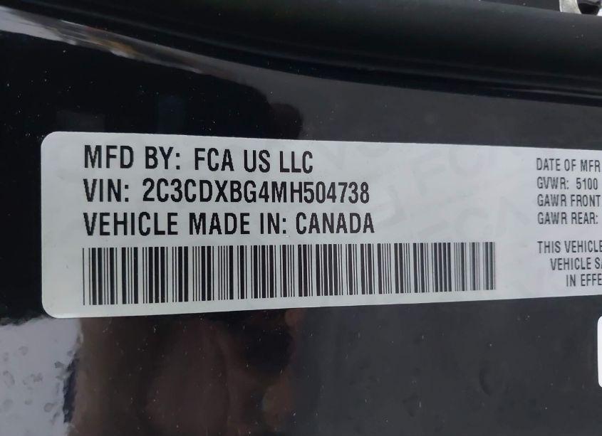 Photo 9 of 2021 Dodge Charger SXT RWD (VIN 2C3CDXBG4MH504738)