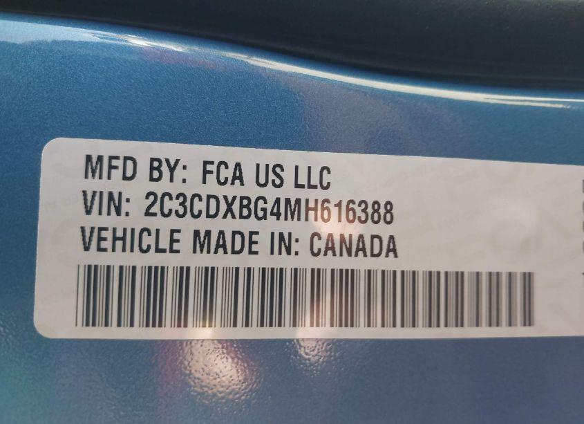 Photo 9 of 2021 Dodge Charger SXT RWD (VIN 2C3CDXBG4MH616388)