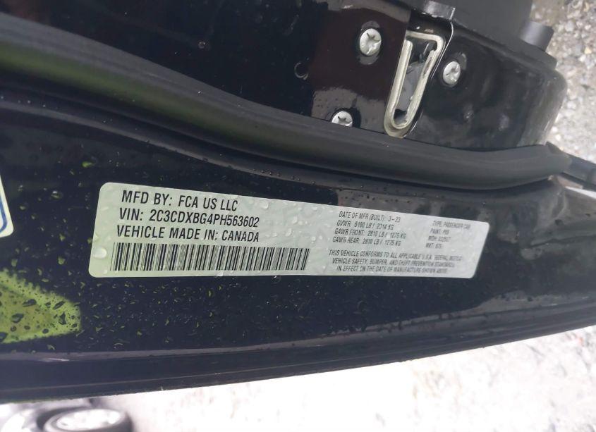 Photo 9 of 2023 Dodge Charger SXT (VIN 2C3CDXBG4PH563602)