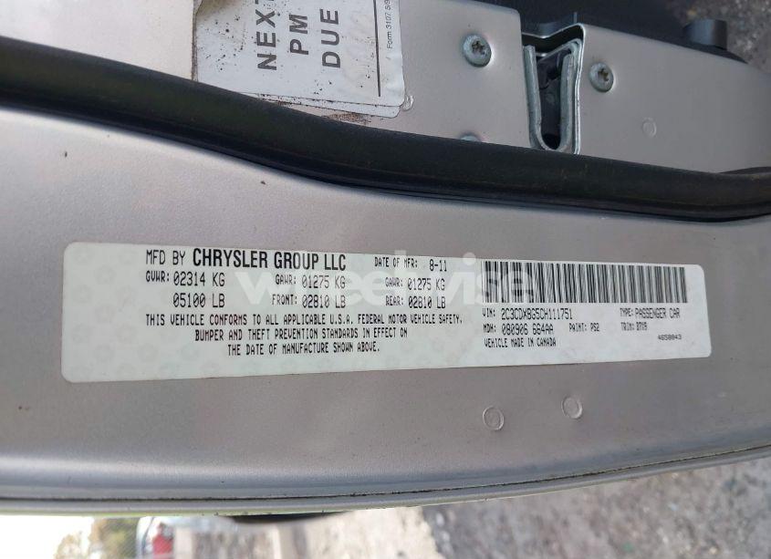 Photo 9 of 2012 Dodge Charger SE (VIN 2C3CDXBG5CH111751)