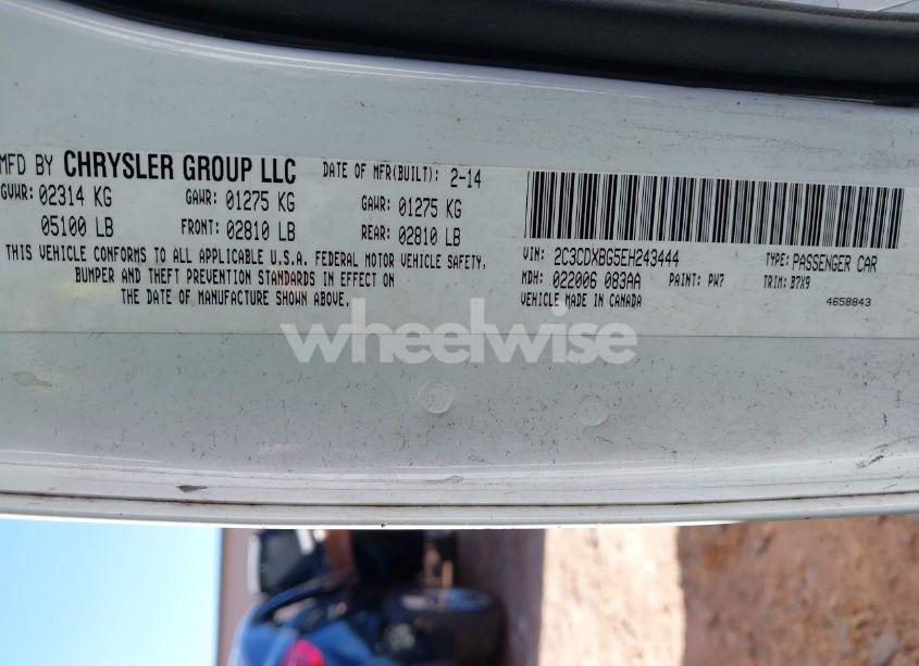 Photo 9 of 2014 Dodge Charger SE (VIN 2C3CDXBG5EH243444)