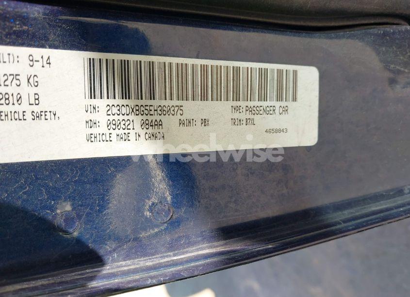 Photo 9 of 2014 Dodge Charger SE (VIN 2C3CDXBG5EH360375)