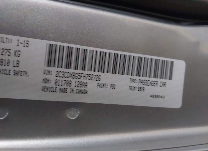 Photo 9 of 2015 Dodge Charger SE (VIN 2C3CDXBG5FH752726)