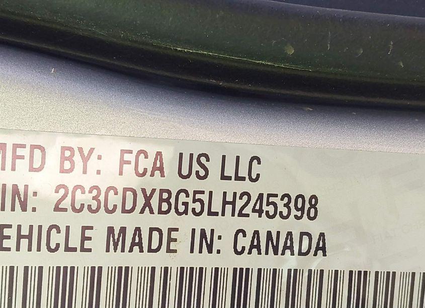 Photo 9 of 2020 Dodge Charger SXT RWD (VIN 2C3CDXBG5LH245398)