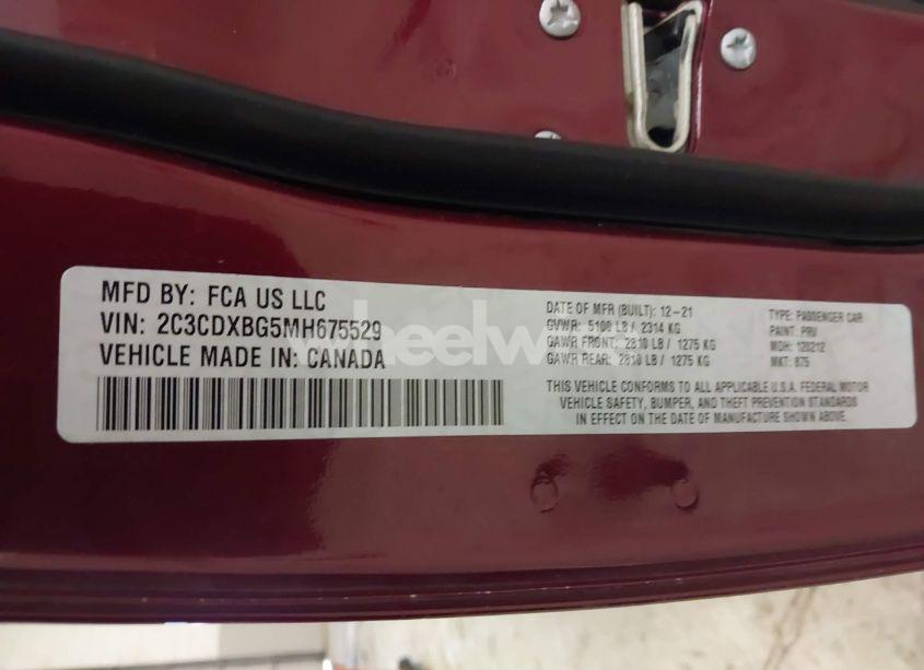 Photo 9 of 2021 Dodge Charger SXT RWD (VIN 2C3CDXBG5MH675529)