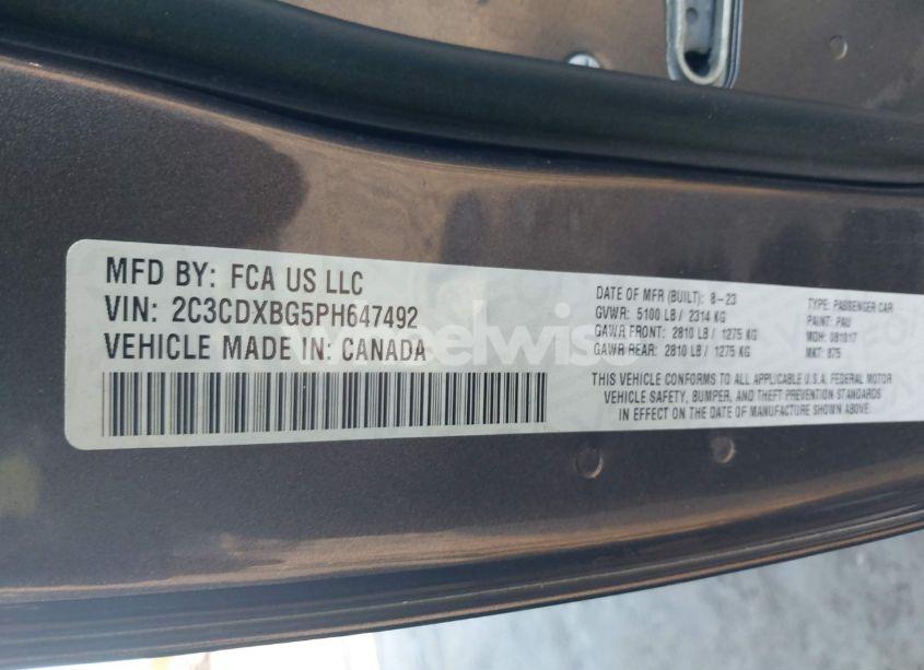 Photo 9 of 2023 Dodge Charger SXT (VIN 2C3CDXBG5PH647492)