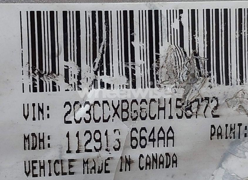 Photo 11 of 2012 Dodge Charger SE (VIN 2C3CDXBG6CH158772)