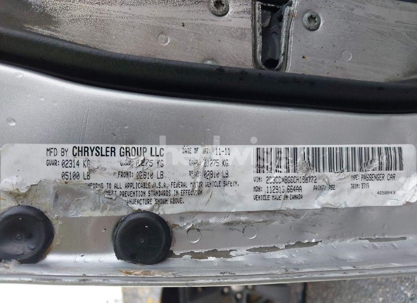 Photo 9 of 2012 Dodge Charger SE (VIN 2C3CDXBG6CH158772)