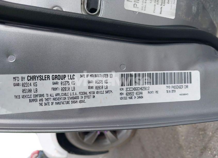 Photo 9 of 2013 Dodge Charger SE (VIN 2C3CDXBG6DH625612)