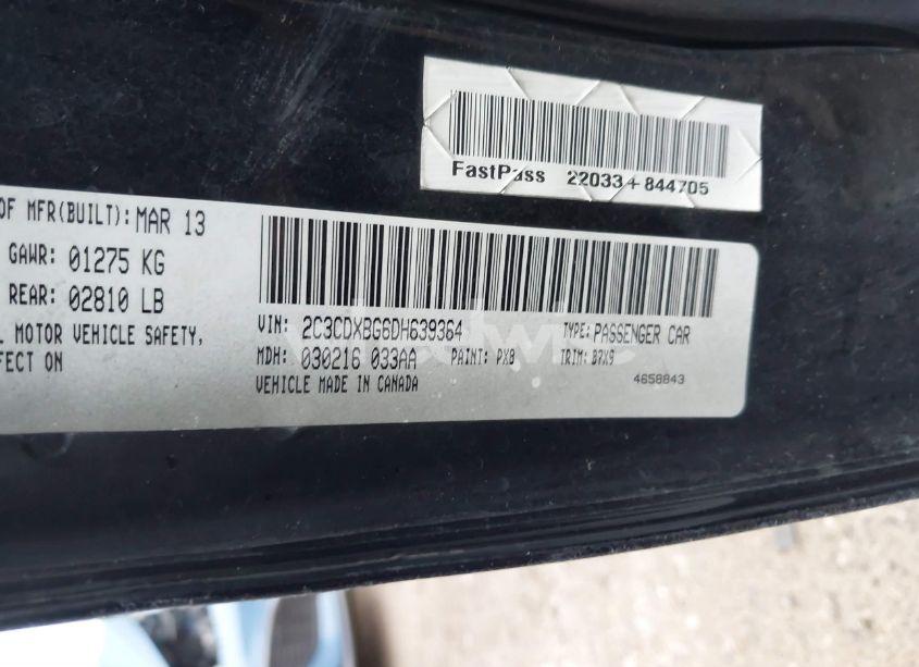 Photo 9 of 2013 Dodge Charger SE (VIN 2C3CDXBG6DH639364)